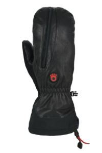 Elegant black leather gloves with stitching detail
