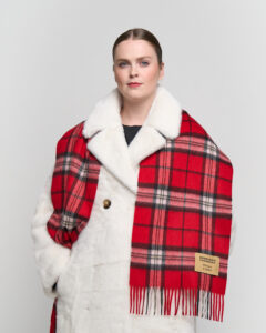 Award-winning tartan cashmere scarves
